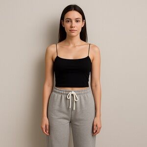 Gaze Black Camisole Top